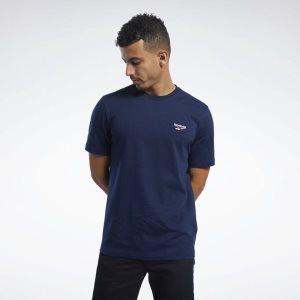 Reebok Classic Vector T Shirt Herren - Navy - DE 293-AMP